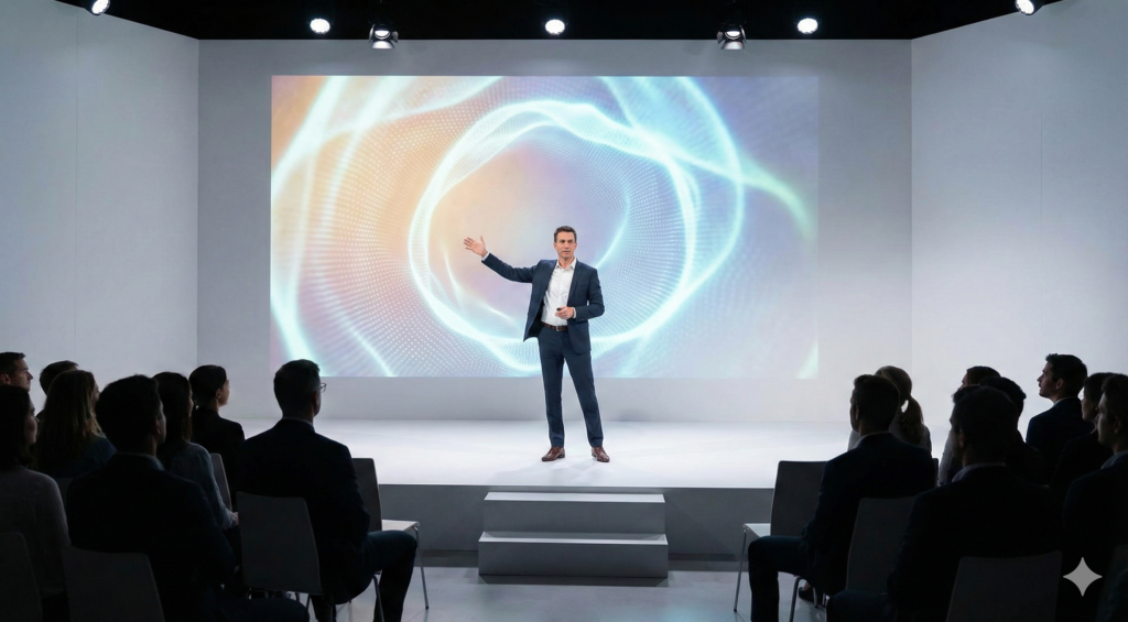 Public Speaking Stage Confidence Gesture