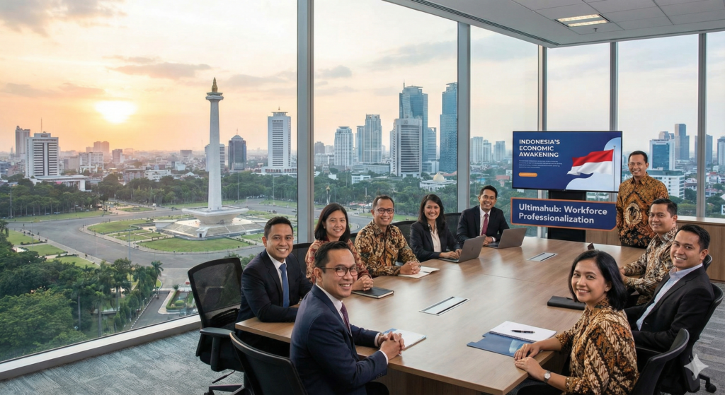 Jakarta Boardroom Team with Monas View Corporate Training for Indonesias Economic Awakening